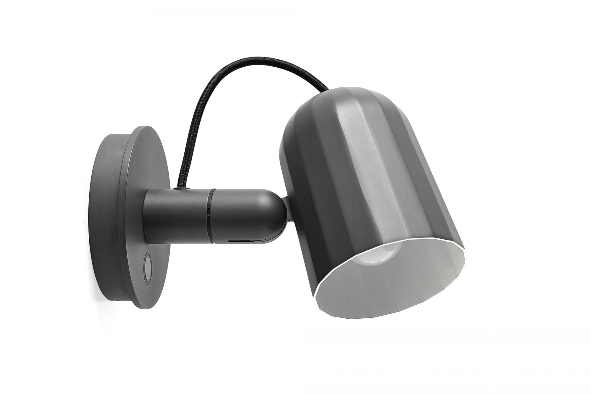 Hay Noc Wall Button Wall Lamp Dark Grey